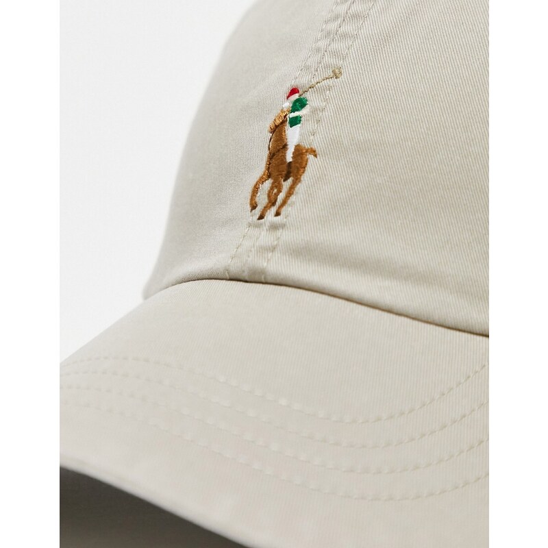 Polo Ralph Lauren - Cappellino color crema con logo piccolo-Bianco