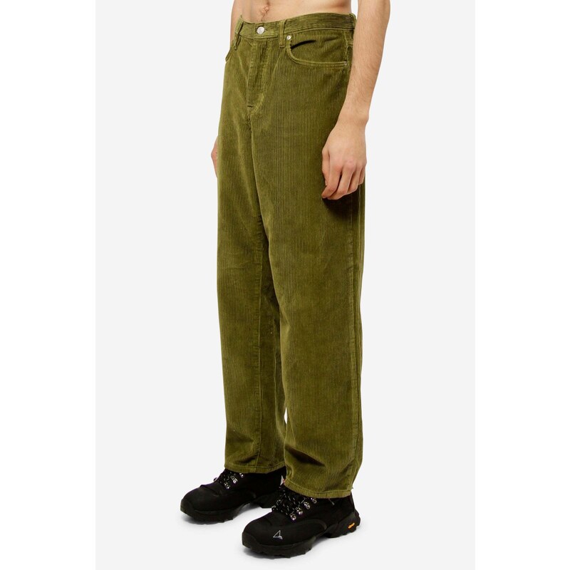 Stussy Jeans CORDUROY BIG OL in cotone verde