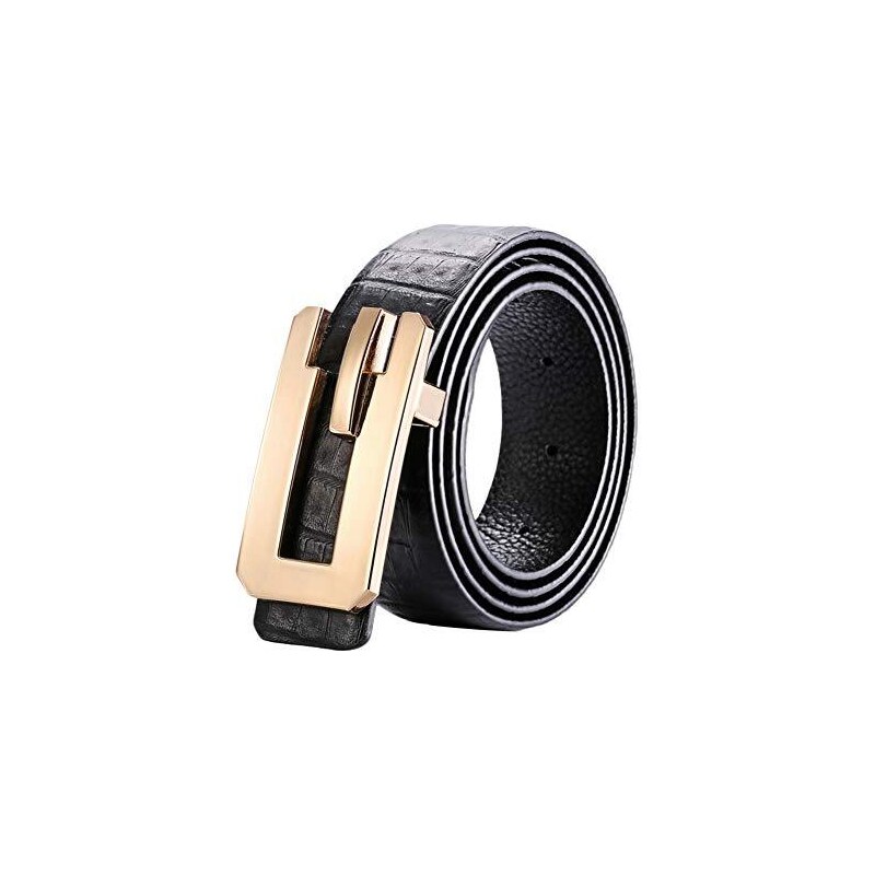 Cintura Uomo In Vera Pelle HJones - Fibbia Automatica Multicolore - Regalo