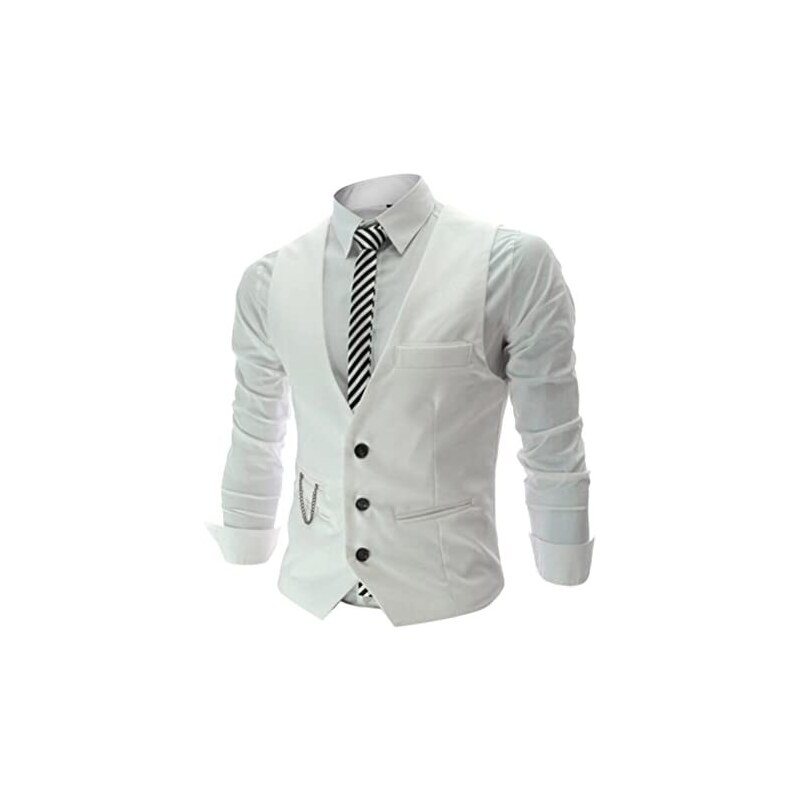 Gilet Unisex Senza Maniche In Poliestere - Tinta Unita, Con Tasche, Taglie M-3XL, Per Volontari E Baristi