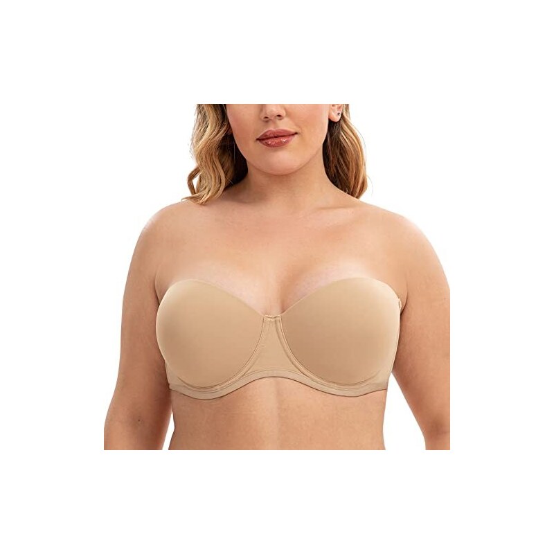 BOAO Set Di 3 Bandeau Senza Spalline In Pizzo, Sfoderato, Reggiseno A Tubo, Vari Colori, Per Donna - 2