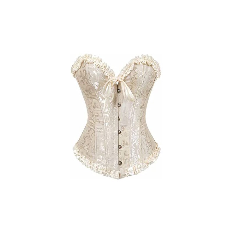 Dreay Corsetto Vintage Donna Con Allacciatura Frontale E Orlo Asimmetrico – Busto Modellante In Poliestere