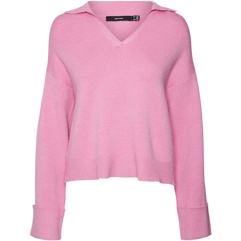 Vero Moda maglioncino polo rosa Gold