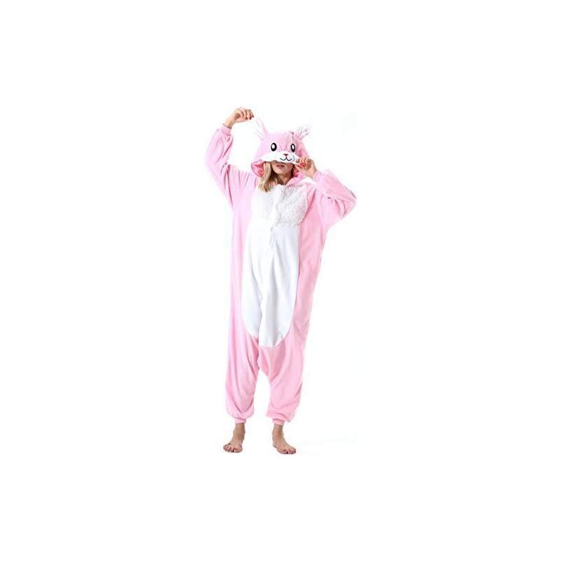 ULEEMARK Kigurumi Pigiama Anime Cosplay Halloween Costume Attrezzatura Adulto Animale Onesie Unisex, Lupo per Altezze da 140 a 187 cm