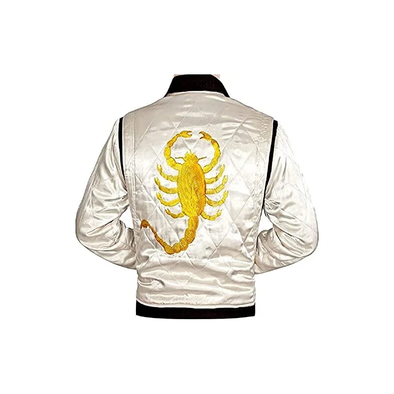 New Men's Designer Drive Scorpion Stylish Satin Fitted Ryan Gosling Movie Jacket - Foto 4