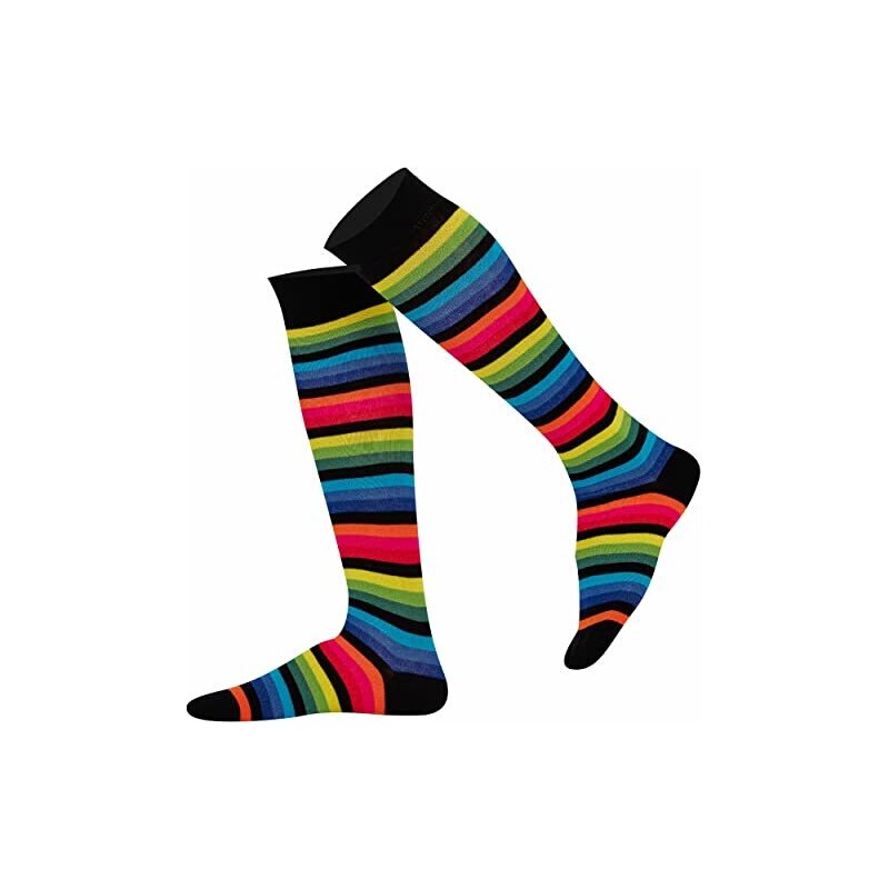 Calzini Colorati Sport WackySox Calzini Sportivi Al Ginocchio Uomo Donna - Design Stella, Tecnologia Coolmax Calze Assorbimento Umidità - 3
