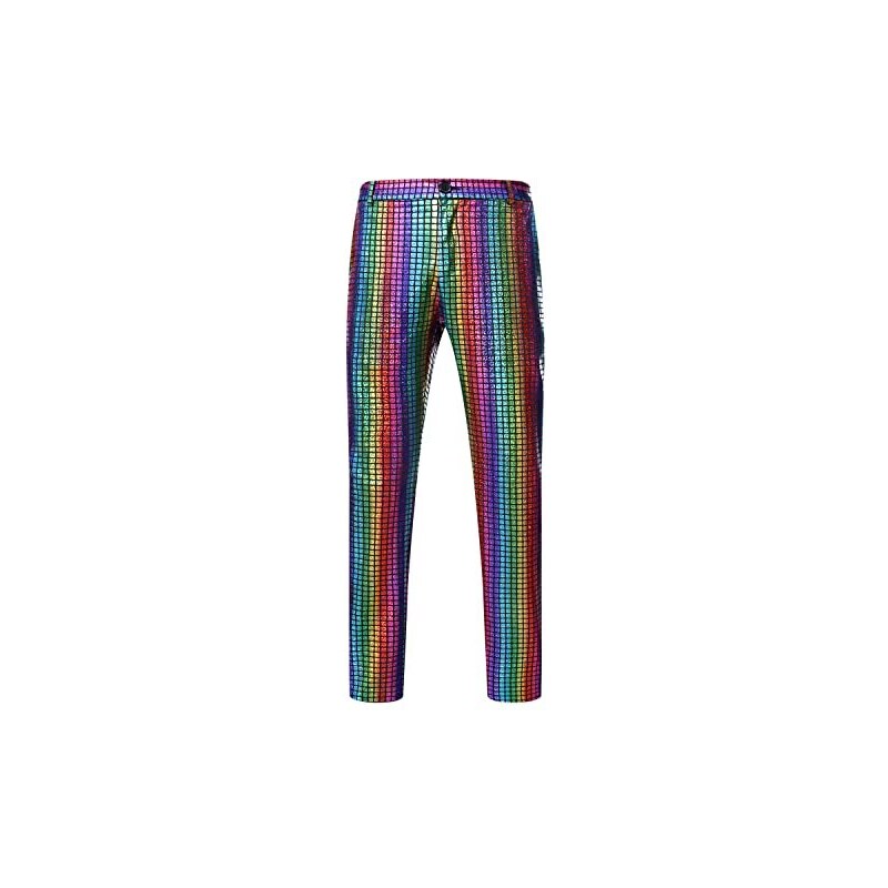 Pantaloni Da Discoteca Uomo In Oro Lucido – Metallizzati Con Vestibilità Aderente – Per Cantanti E Performance - 2
