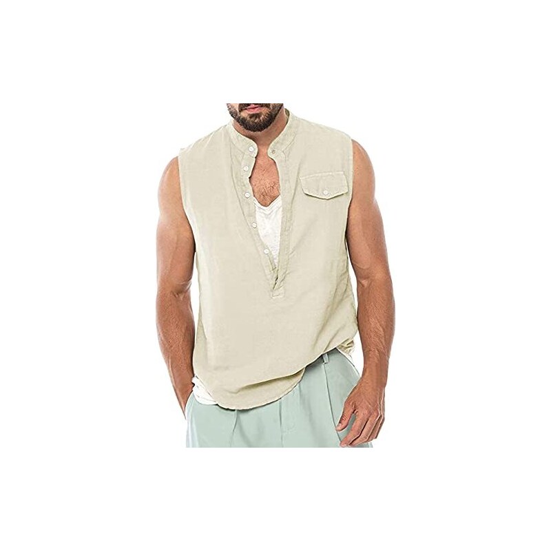 Camicia Flanella Uomo Quadri Scotch Casuale Cotone Morbido Maniche Lunghe Marrone Cachi XL