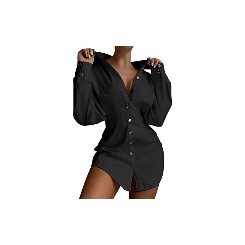 Anyu Camicia Donna Chiffon Manica Corta - Colletto A V, Elegante, Leggera - Perfetta Per Estate E Primavera
