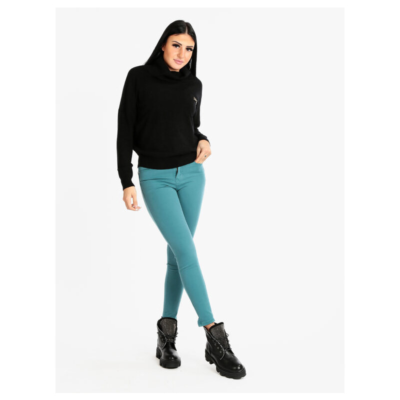 New Collection Pantaloni Slim Fit Da Donna Casual Blu Taglia S