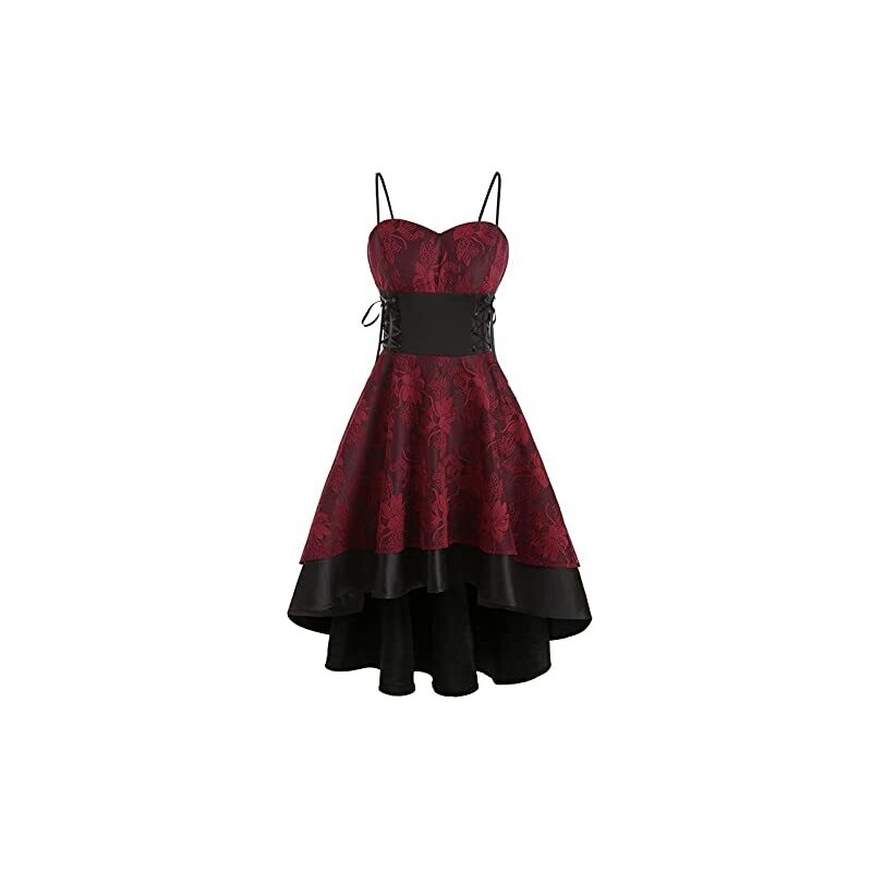 Hekbaep Abito Da Sera Lungo Da Donna, Con Allacciatura Al Collo, Abito - Foto 5