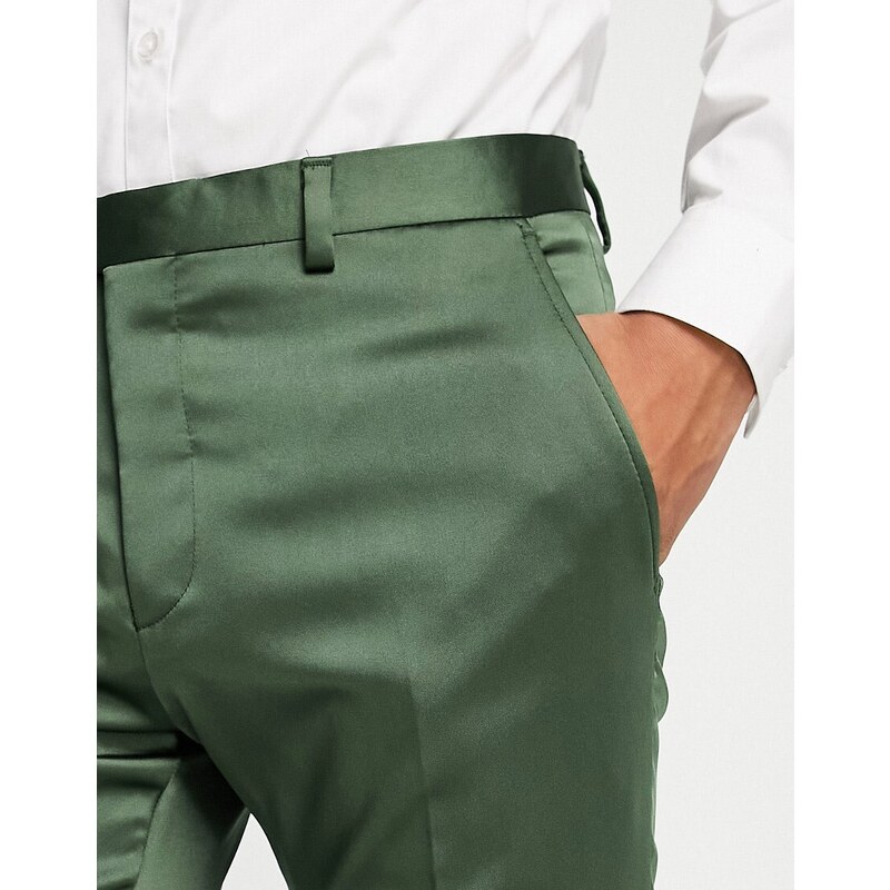 Twisted Tailor - Draco - Pantaloni da abito color kaki-Verde
