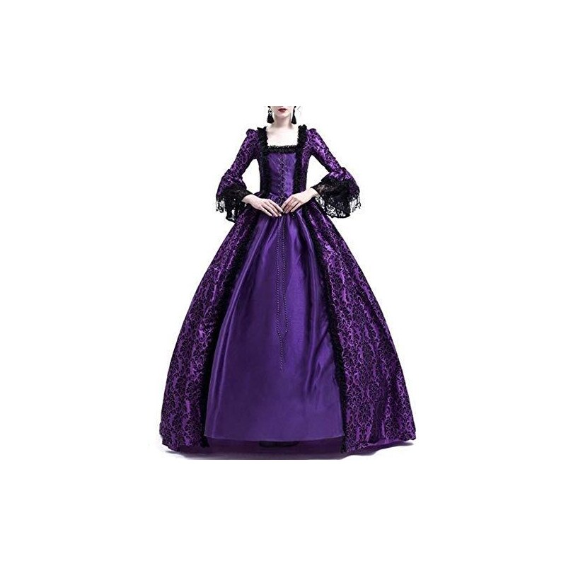 Abito Lungo Rinascimentale Da Principessa, Stile Gotico Medievale, Maniche In Pizzo, Per Donna, Costume Halloween, Cosplay, Vittoriano - 3
