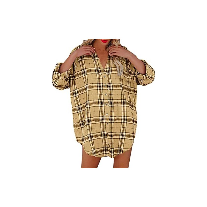 BEJONS Camicia Donna Y2K Slim Fit A Maniche Corte | Grafica Casual In Cotone Ed Elastan | Giovanile E Comoda