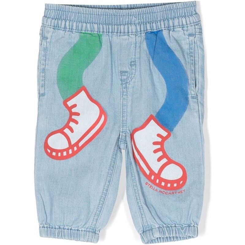 Stella McCartney Kids Jeans con stampa grafica - Blu