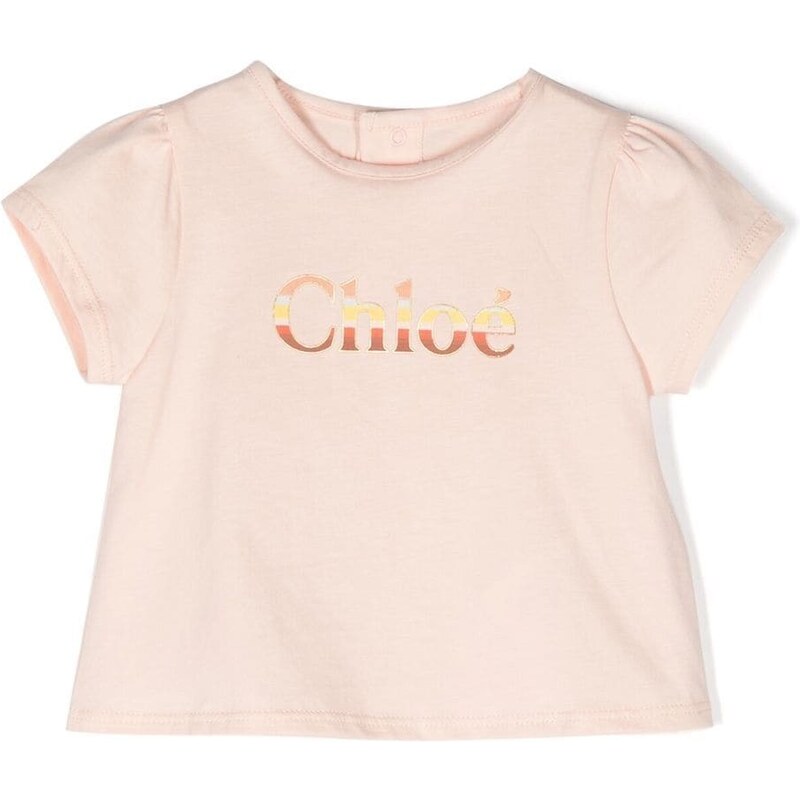 Chloé Kids T-shirt con applicazione - Rosa