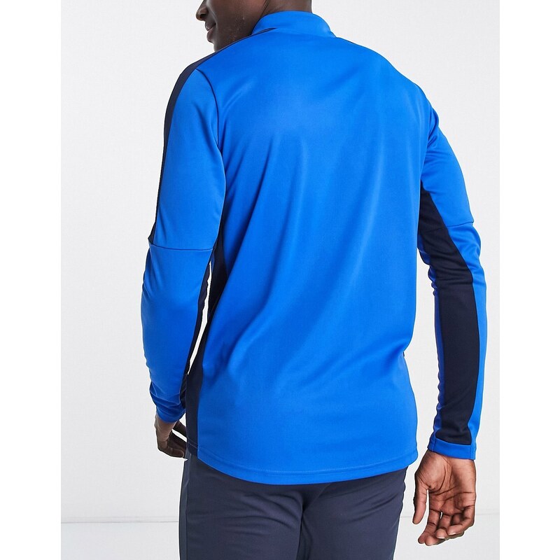 Nike Football - Academy Dri-FIT - Top da allenamento blu reale con pannelli e zip corta