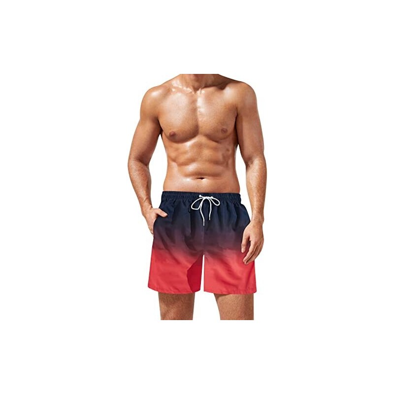 ZiXing Pantaloncini da Bagno Uomo,Costume da Bagno Uomo Boxer con Tie Anteriori Pantaloni Regolabile Costumi da Bagno Traspirante Ananas S