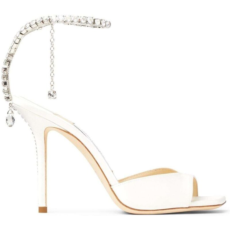 Tuscany Silver Pendente Donna In Argento 925 Con Cristallo Bianco Sandalo, Catena Curb 46 Cm, Gioiello Elegante