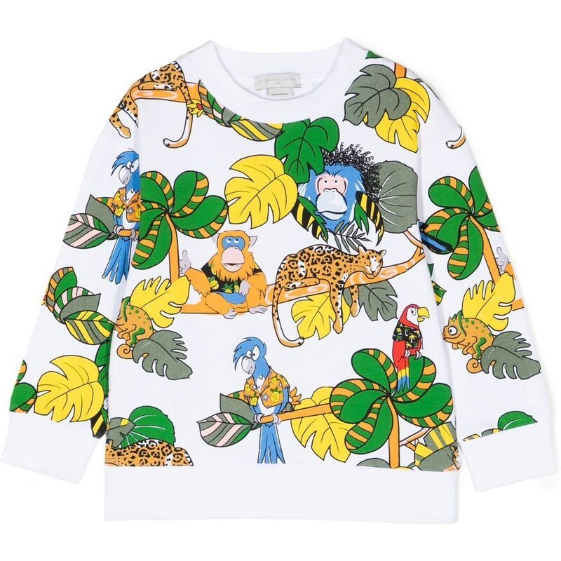 Stella McCartney Kids Felpa con stampa - Bianco
