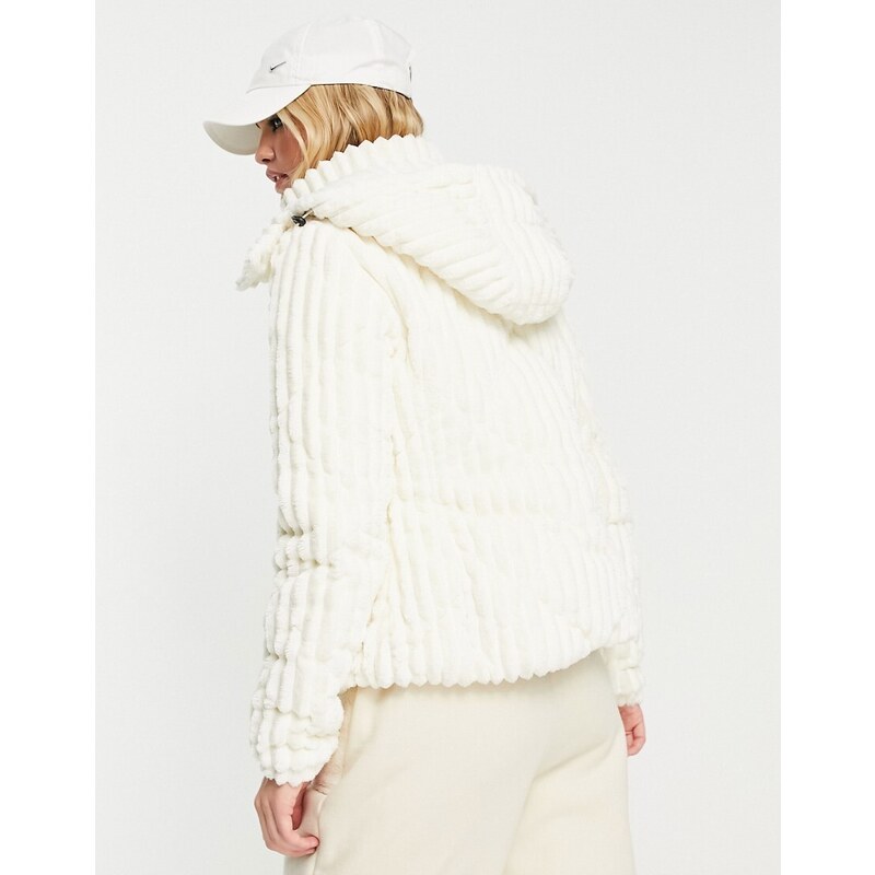 Gianni Feraud - Lola - Cappotto imbottito in velluto a coste color crema-Bianco