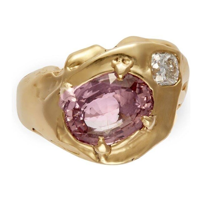 Collana rosario in oro 18 kt e spinello nero firmata Rosato