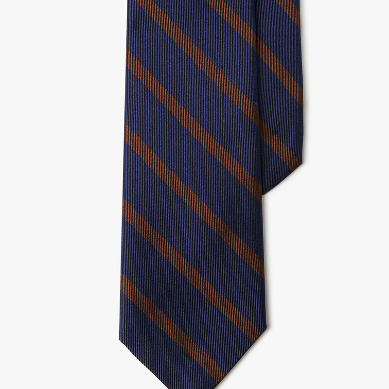 Brooks Brothers Cravatta regimental in seta - male Cravatte e Pochette da taschino Fantasia marrone e navy REG