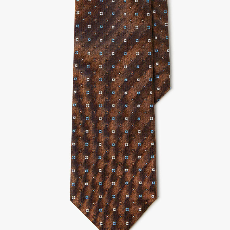 Brooks Brothers Cravatta a rombi in seta - male Cravatte e Pochette da taschino Fantasia marrone REG
