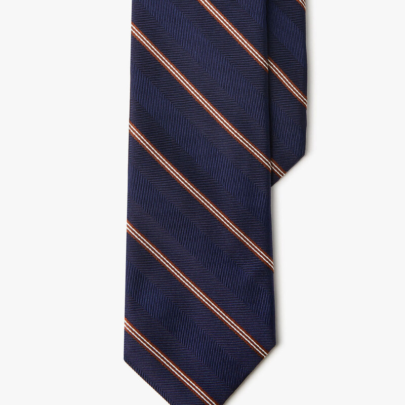Brooks Brothers Cravatta regimental in seta - male Cravatte e Pochette da taschino Fantasia navy REG