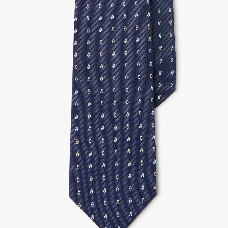 Brooks Brothers Cravatta paisley a righe in seta - male Cravatte e Pochette da taschino Fantasia turchese e navy REG