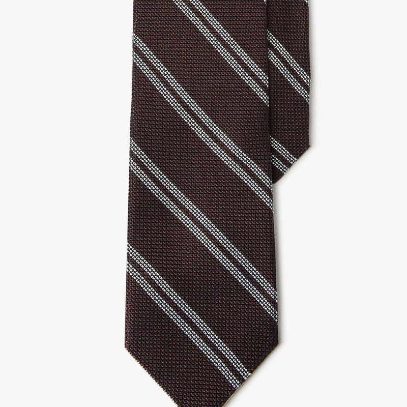 Brooks Brothers Cravatta regimental in seta - male Cravatte e Pochette da taschino Fantasia marrone REG