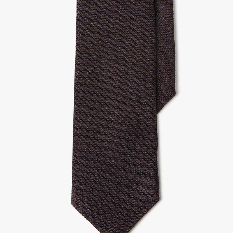 Brooks Brothers Cravatta tinta unita in seta - male Cravatte e Pochette da taschino Marrone REG