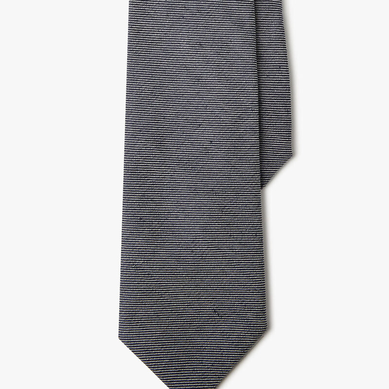 Brooks Brothers Cravatta tinta unita in lino - male Cravatte e Pochette da taschino Blu navy REG