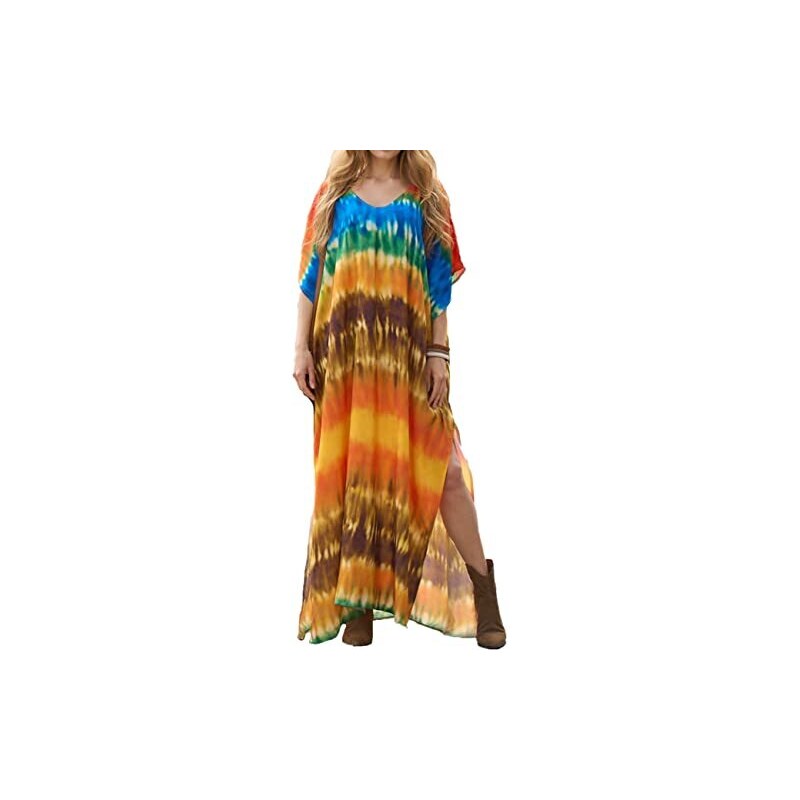 Tyidalin Maxi Lungo Kaftan Donna Estivo Abito Copricostumi Spiaggia tyidalin-maxi-lungo-kaftan-donna-estivo-abito-copricostumi-spiaggia