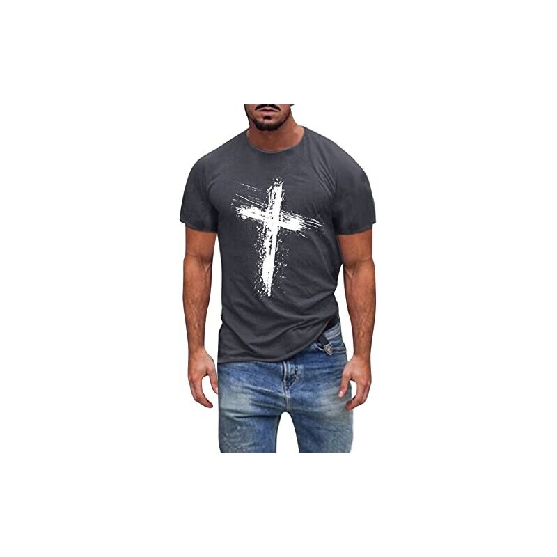 T-Shirt Uomo Manica Corta Con Stampa Teschio 3D - Maglietta Oversize Punk In Cotone E Poliestere, Casual Estiva, Unisex - 4