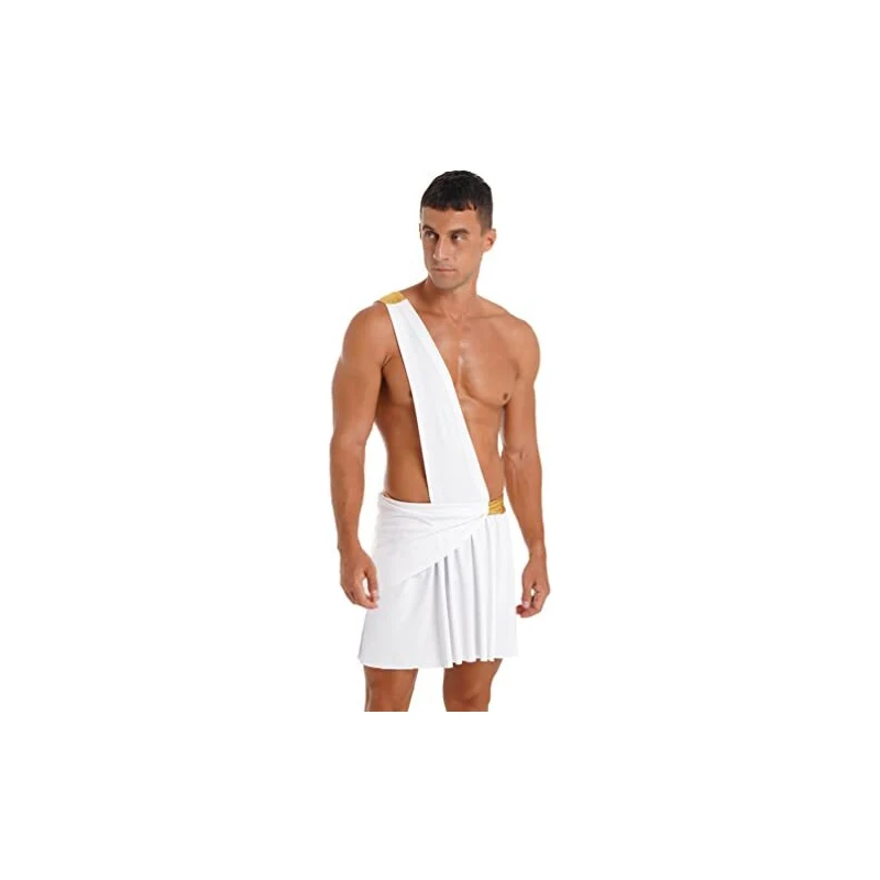 Costume Da Angelo Per Uomo Con Ali, Aureola E Gonna In Chiffon, Una Spalla, Per Carnevale E San Valentino
