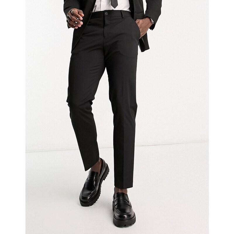 Selected Homme - Pantaloni da abito slim neri-Black