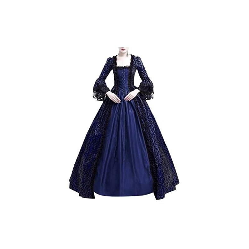 Aoseiens Abito Da Donna Medievale, Abito Da Strega, Vestito Da Strega, Per Cosplay, Vintage, Per Halloween, Costume Da Donna