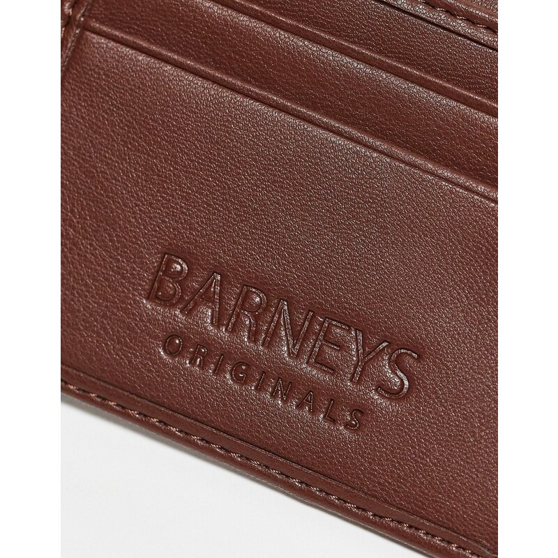 Barneys Originals Barneys Original - Portafoglio in pelle marrone scuro-Brown