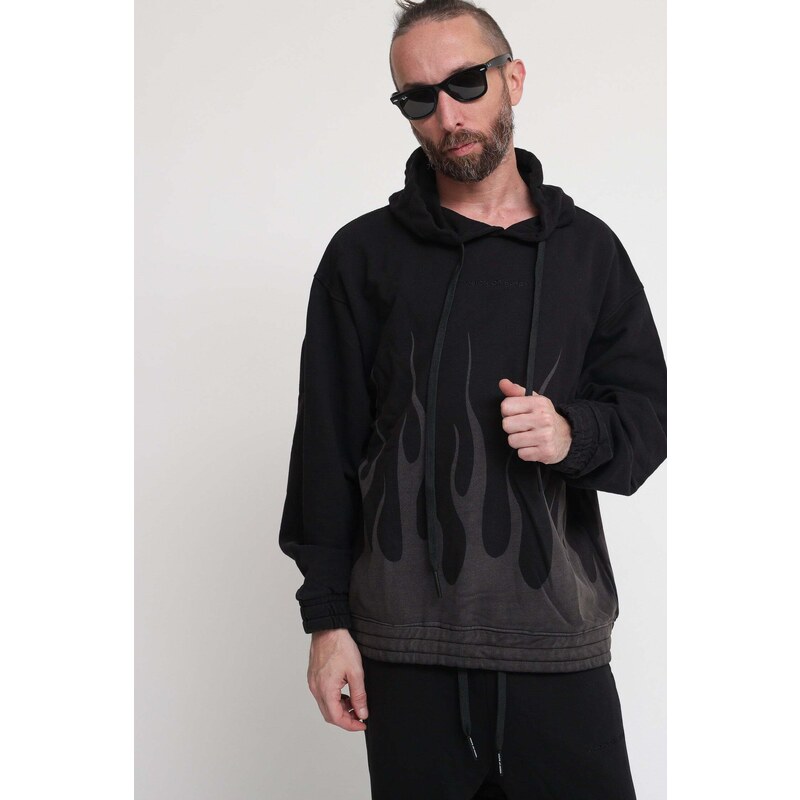 Vision Of Super Felpa Cappuccio Con Stampa Black Uomo AI22 promo