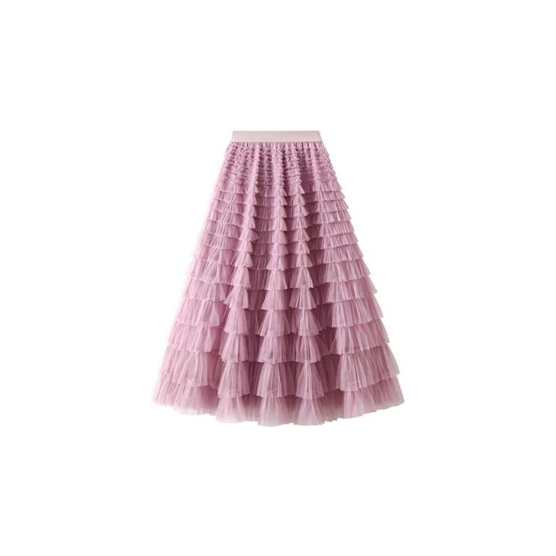 Gonna In Tulle Daysskk - Lunga, Linea A, Elastico In Vita 60-110cm, 3 Strati, Per Feste E Casual - Foto 6