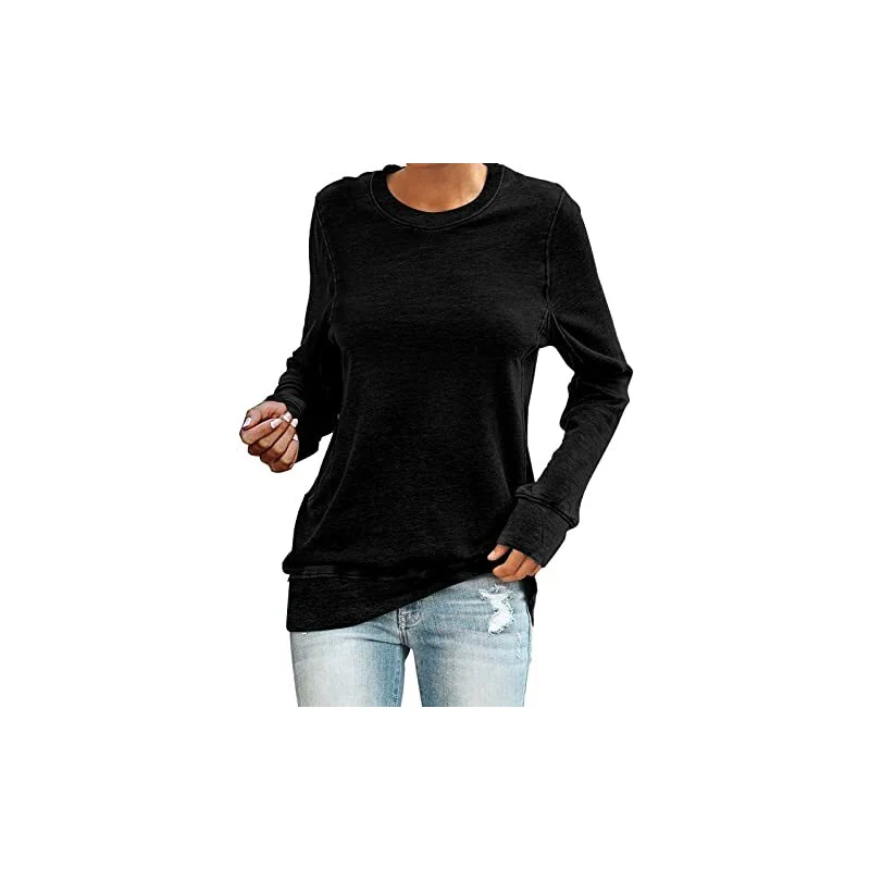 VANILIA Maglia Maniche Lunghe Donna Nera Elegante (IT 40, EU 36