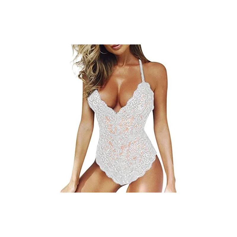 Podolixia Body Da Donna Con Scollo A V In Pizzo Lingerie Pi Trasparente Per Discoteca