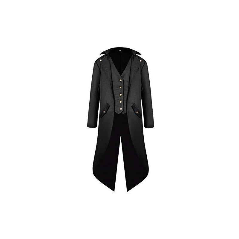 Cappotto in broccato gotico steampunk: marrone e nero
