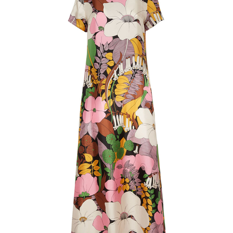 La DoubleJ Dresses gend - Swing Dress Big Flower XS 100% silk