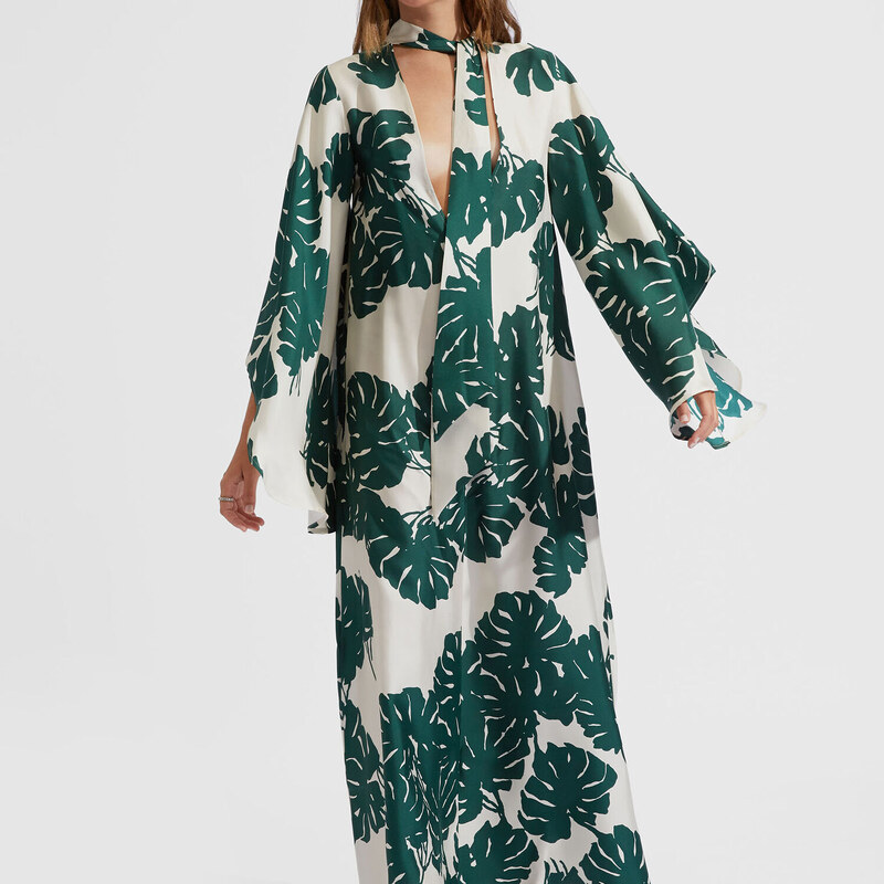 La DoubleJ Dresses gend - Magnifico Dress Monstera M 100% Silk