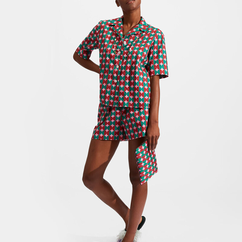 La DoubleJ Loungewear gend - Short Pajama Mezzaluna Pink XS 100% COTTON