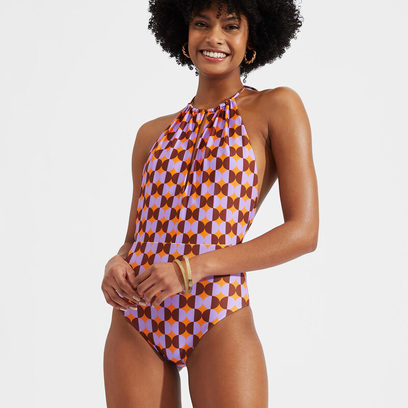 La DoubleJ Swimwear gend - Esther Swimsuit Mezzaluna Orange L 80%POLYAMMIDE 20%ELASTAN