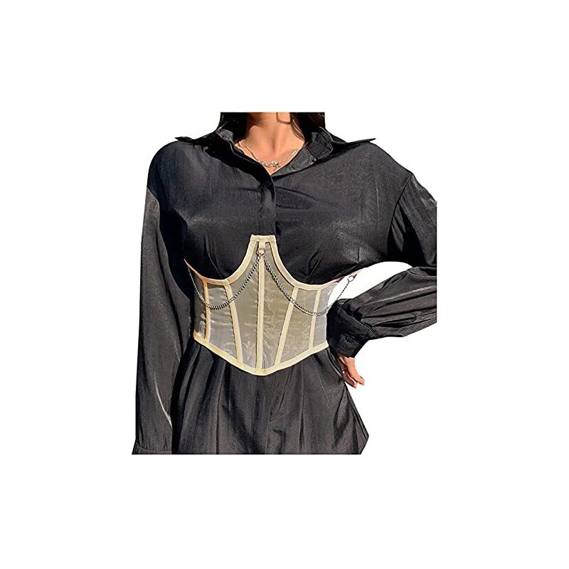 Ledapol - Hot Vernice Corsetto Bretella/Corsetto Con Lacci Nero Rosso - Foto 7