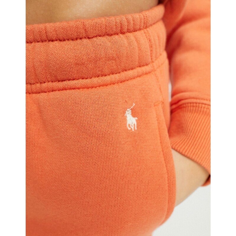 Polo Ralph Lauren - Icon - Joggers arancioni con fondo elasticizzato e logo iconico-Arancione